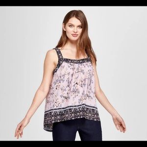 Knox Rose Floral Sleeveless Tank Top Sz S